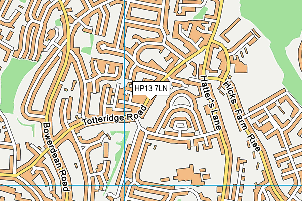 HP13 7LN map - OS VectorMap District (Ordnance Survey)