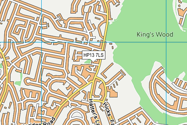 HP13 7LS map - OS VectorMap District (Ordnance Survey)