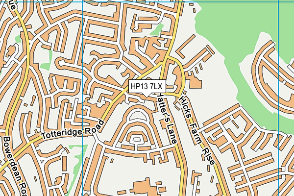 HP13 7LX map - OS VectorMap District (Ordnance Survey)