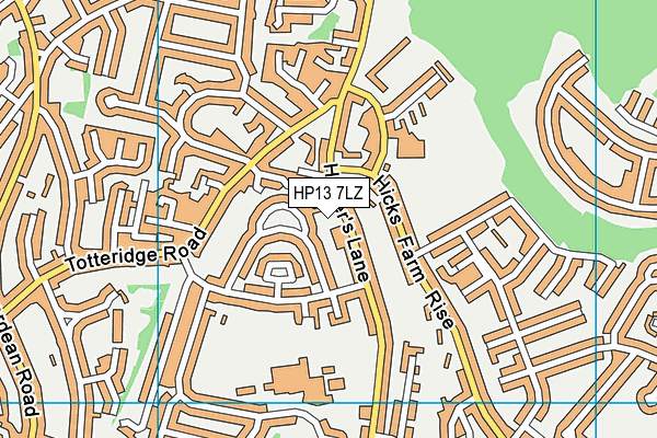 HP13 7LZ map - OS VectorMap District (Ordnance Survey)