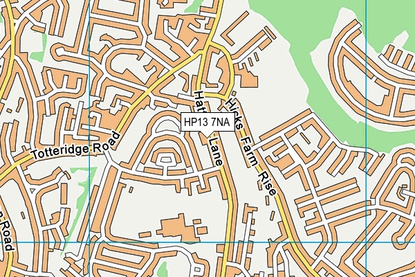 HP13 7NA map - OS VectorMap District (Ordnance Survey)