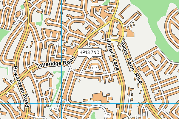HP13 7ND map - OS VectorMap District (Ordnance Survey)