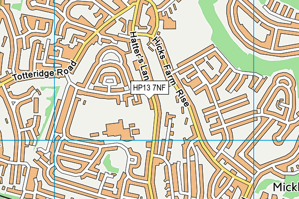 HP13 7NF map - OS VectorMap District (Ordnance Survey)