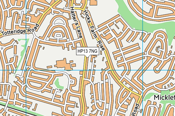 HP13 7NG map - OS VectorMap District (Ordnance Survey)