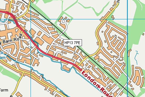 HP13 7PE map - OS VectorMap District (Ordnance Survey)