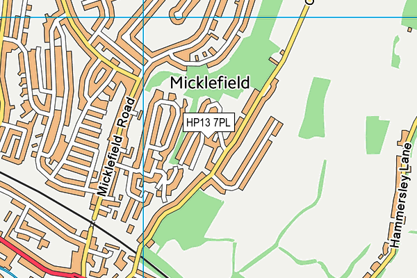 HP13 7PL map - OS VectorMap District (Ordnance Survey)