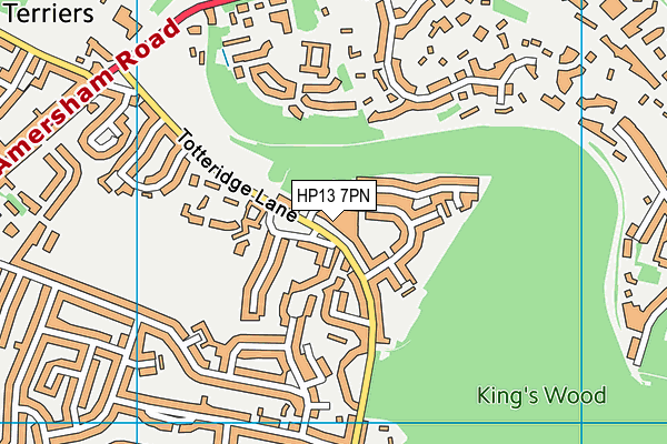 HP13 7PN map - OS VectorMap District (Ordnance Survey)