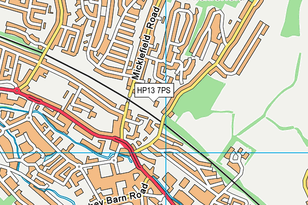 HP13 7PS map - OS VectorMap District (Ordnance Survey)