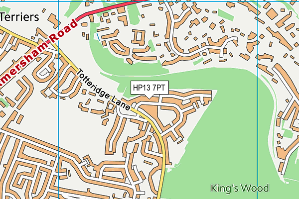 HP13 7PT map - OS VectorMap District (Ordnance Survey)