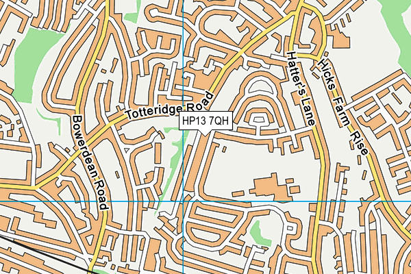 HP13 7QH map - OS VectorMap District (Ordnance Survey)