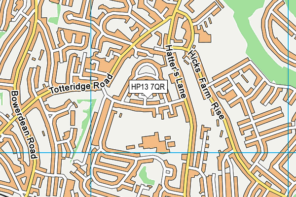 HP13 7QR map - OS VectorMap District (Ordnance Survey)