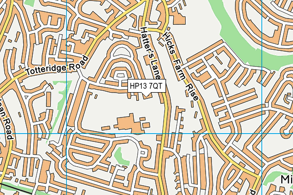 HP13 7QT map - OS VectorMap District (Ordnance Survey)