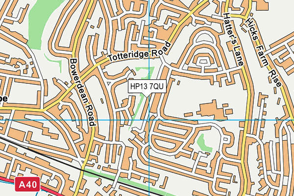 HP13 7QU map - OS VectorMap District (Ordnance Survey)