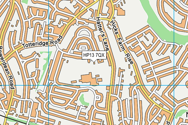 HP13 7QX map - OS VectorMap District (Ordnance Survey)