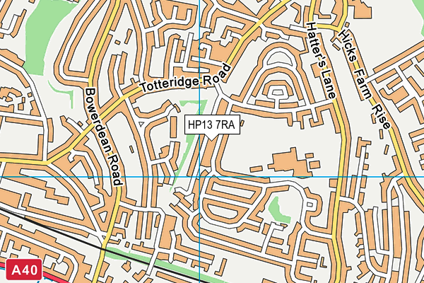 HP13 7RA map - OS VectorMap District (Ordnance Survey)