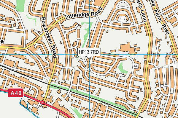 HP13 7RD map - OS VectorMap District (Ordnance Survey)