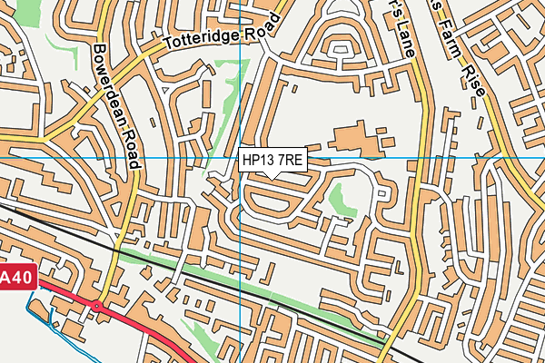 HP13 7RE map - OS VectorMap District (Ordnance Survey)