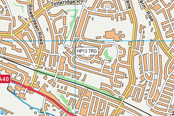 HP13 7RG map - OS VectorMap District (Ordnance Survey)
