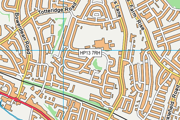 HP13 7RH map - OS VectorMap District (Ordnance Survey)