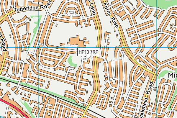 HP13 7RP map - OS VectorMap District (Ordnance Survey)