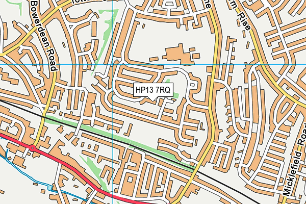 HP13 7RQ map - OS VectorMap District (Ordnance Survey)