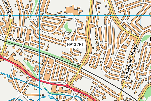 HP13 7RT map - OS VectorMap District (Ordnance Survey)