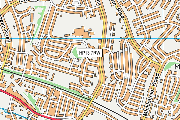 HP13 7RW map - OS VectorMap District (Ordnance Survey)