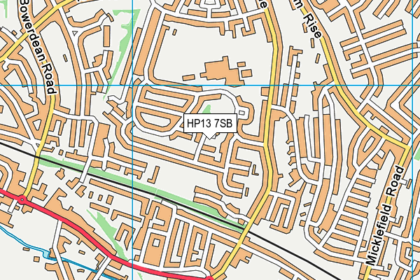 HP13 7SB map - OS VectorMap District (Ordnance Survey)
