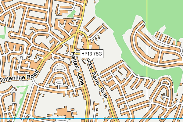 HP13 7SG map - OS VectorMap District (Ordnance Survey)