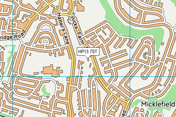 HP13 7ST map - OS VectorMap District (Ordnance Survey)