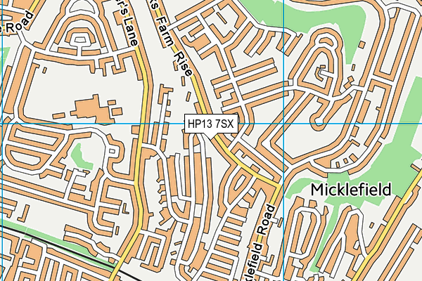 HP13 7SX map - OS VectorMap District (Ordnance Survey)