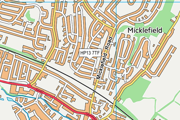 HP13 7TF map - OS VectorMap District (Ordnance Survey)