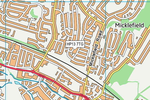 HP13 7TG map - OS VectorMap District (Ordnance Survey)