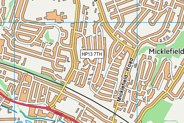 HP13 7TH map - OS VectorMap District (Ordnance Survey)