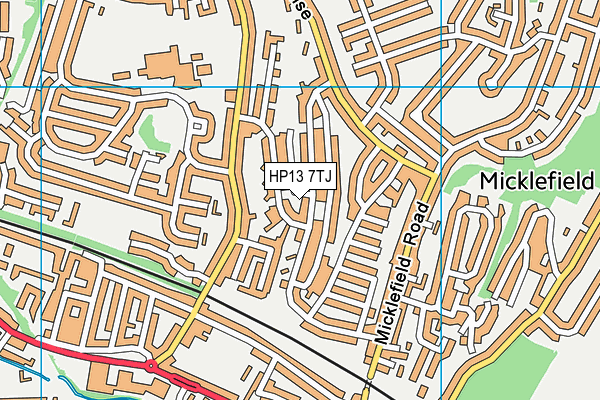 HP13 7TJ map - OS VectorMap District (Ordnance Survey)