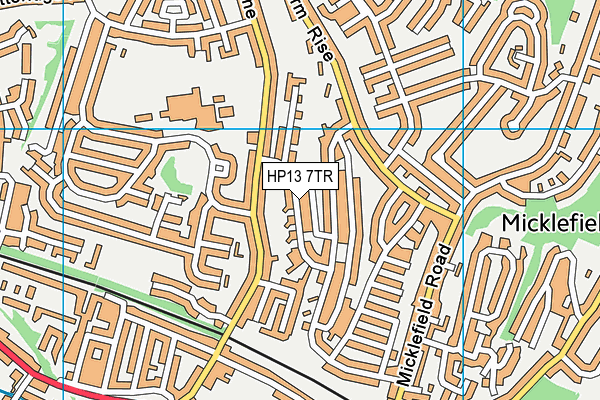 HP13 7TR map - OS VectorMap District (Ordnance Survey)