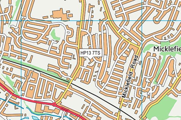 HP13 7TS map - OS VectorMap District (Ordnance Survey)