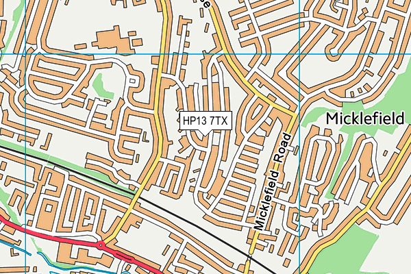 HP13 7TX map - OS VectorMap District (Ordnance Survey)