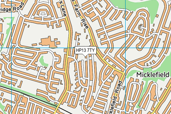 HP13 7TY map - OS VectorMap District (Ordnance Survey)