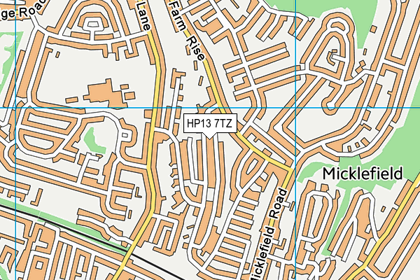 HP13 7TZ map - OS VectorMap District (Ordnance Survey)