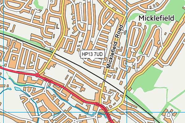 HP13 7UD map - OS VectorMap District (Ordnance Survey)