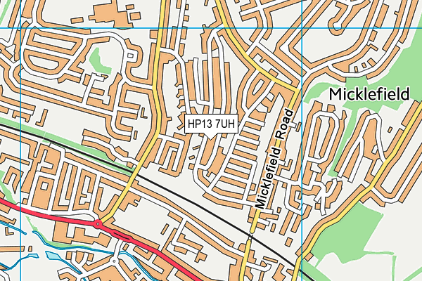 HP13 7UH map - OS VectorMap District (Ordnance Survey)