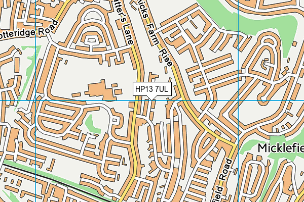 HP13 7UL map - OS VectorMap District (Ordnance Survey)
