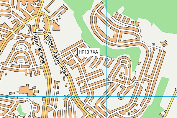 HP13 7XA map - OS VectorMap District (Ordnance Survey)
