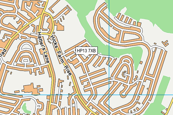 HP13 7XB map - OS VectorMap District (Ordnance Survey)