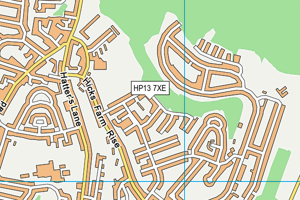 HP13 7XE map - OS VectorMap District (Ordnance Survey)