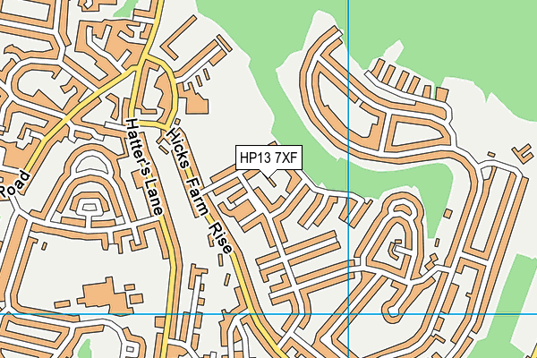 HP13 7XF map - OS VectorMap District (Ordnance Survey)