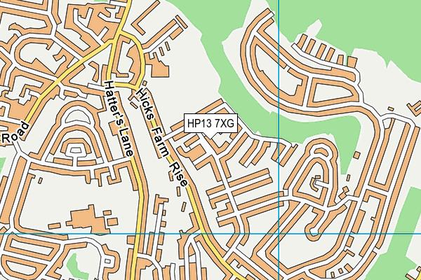 HP13 7XG map - OS VectorMap District (Ordnance Survey)
