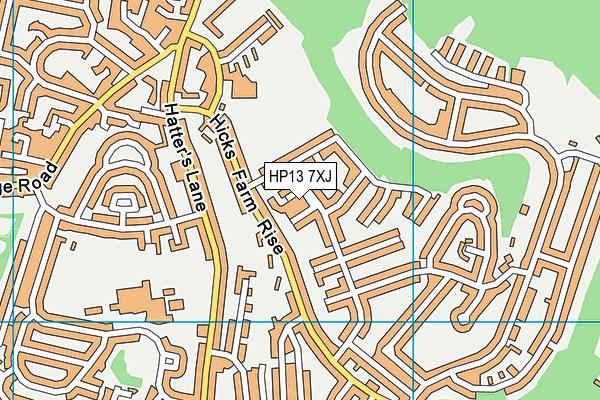 HP13 7XJ map - OS VectorMap District (Ordnance Survey)