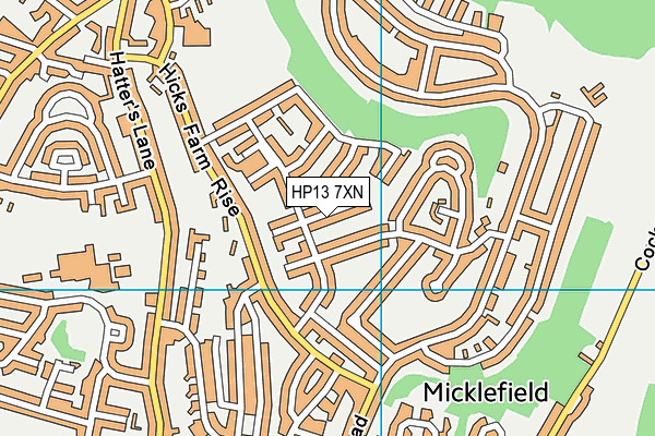HP13 7XN map - OS VectorMap District (Ordnance Survey)